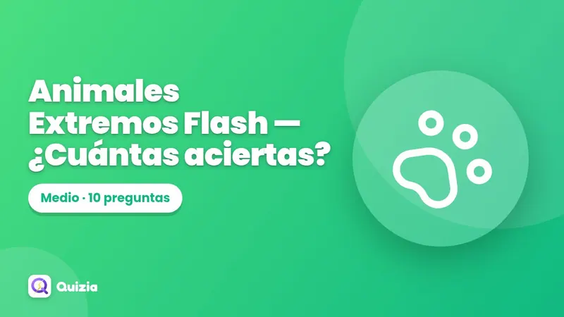 Animales Extremos Flash 🐆 — ¿Cuántas aciertas?