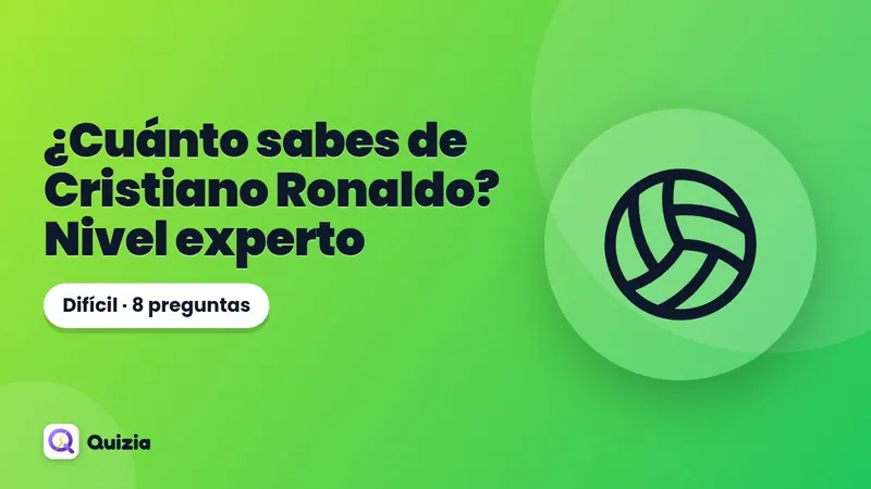 ¿Cuánto sabes de Cristiano Ronaldo? Nivel experto 🔥
