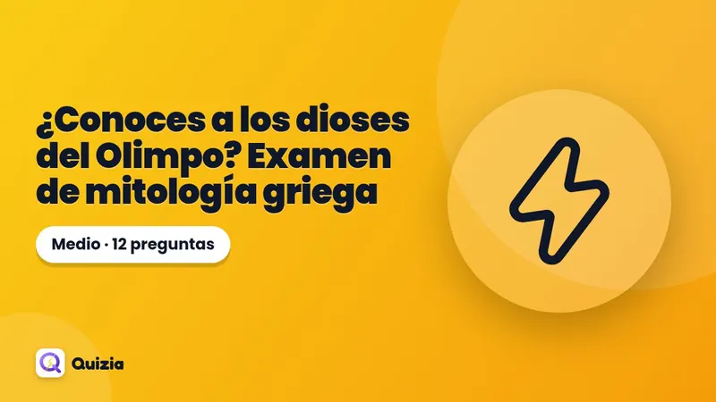 ¿Conoces a los dioses del Olimpo? Examen de mitología griega ⚡