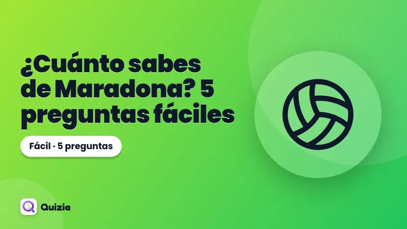 ¿Cuánto sabes de Maradona? 5 preguntas fáciles