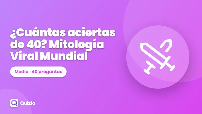 ¿Cuántas aciertas de 40? Mitología Viral Mundial ⚡🏛️